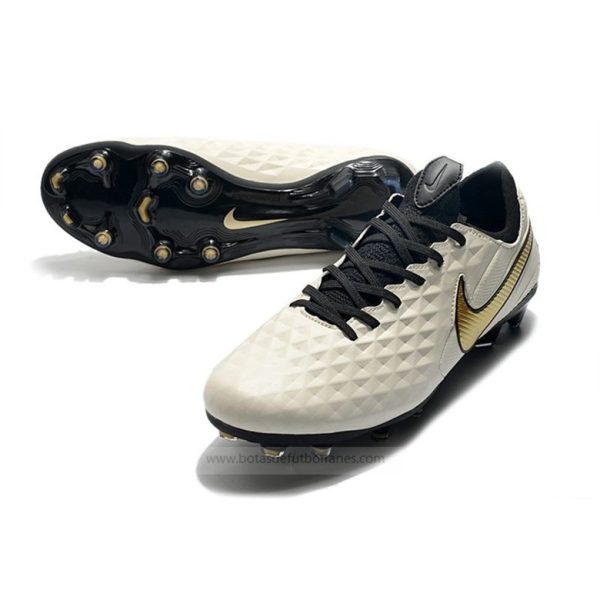 Nike Tiempo Legend Elite FG Blanco Oro Negro